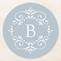 Fransk Blue - White Elegant Monogram