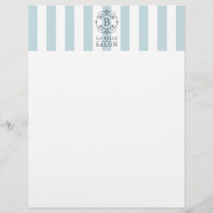 Fransk Blue - White Rand med Monogram