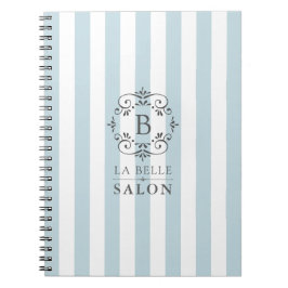 Fransk Blue - White Rand med Monogram Anteckningsbok