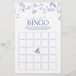 Fransk Blue & White Victorian Möhippa Bingo Game
