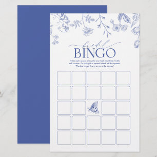 Fransk Blue & White Victorian Möhippa Bingo Game