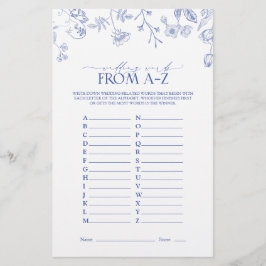 Fransk Blue & White Victorian Möhippa Game