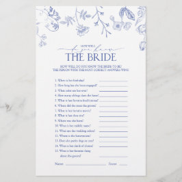 Fransk Blue & White Victorian Möhippa Game