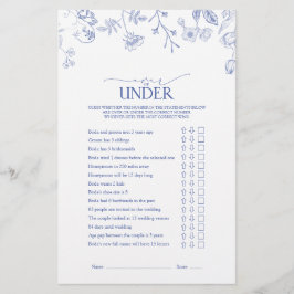 Fransk Blue & White Victorian Möhippa Game