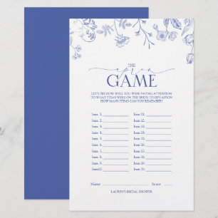 Fransk Blue & White Victorian Möhippa Game