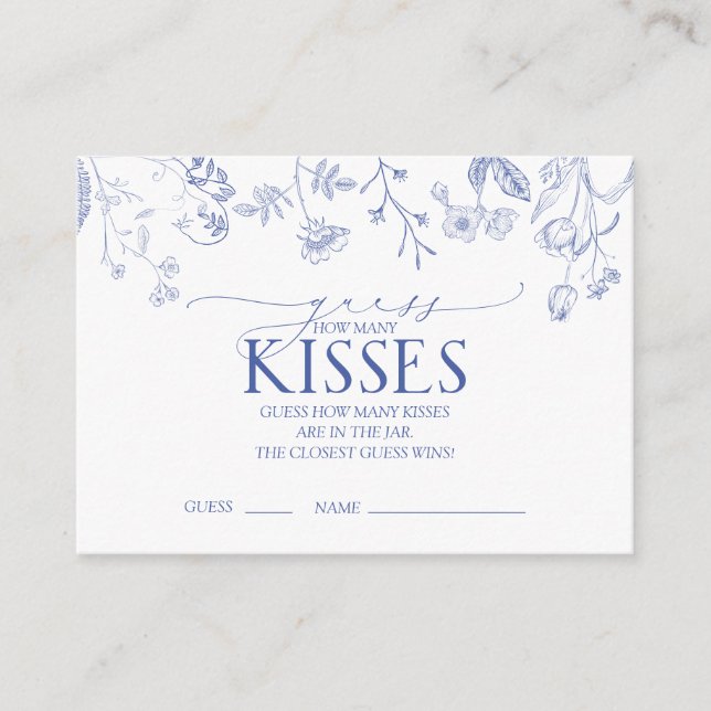 Fransk Blue & White Victorian Möhippa Game Tilläggskort (Framsida)