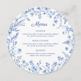 Fransk Blue WildblomRound Menu Meny