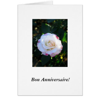 Fransk-Bon Anniversaire! Hälsningskort