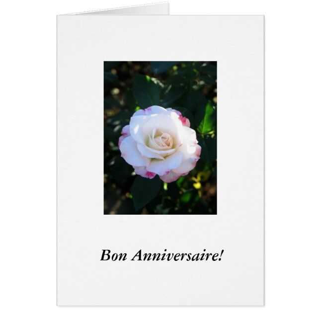 Fransk-Bon Anniversaire! Hälsningskort (Framsidan)