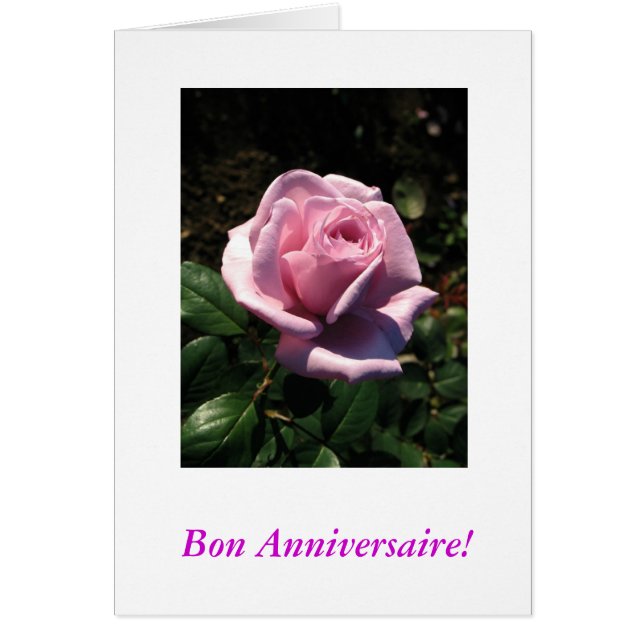 Fransk-Bon Anniversaire Hälsningskort (Framsidan)