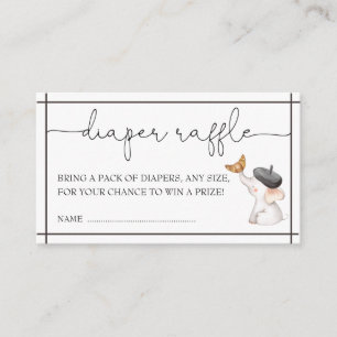 Fransk Bonjour Bebe Kön Neutral Diaper Raffle Tilläggskort