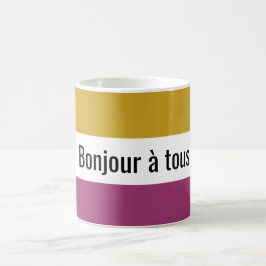 Fransk Bonjour Hej Alla Kaffemugg