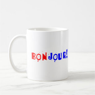 fransk bonjout kaffemugg