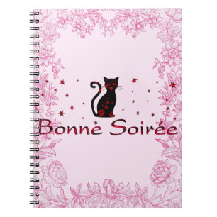 Fransk:Bonne Soiree Notebook Anteckningsbok