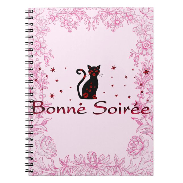 Fransk:Bonne Soiree Notebook Anteckningsbok (Framsidan)