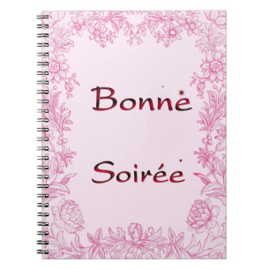 Fransk:Bonne Soiree Notebook Anteckningsbok