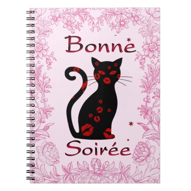Fransk:Bonne Soiree Notebook Anteckningsbok (Framsidan)