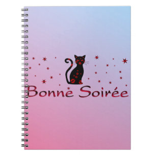 Fransk:Bonne Soiree Notebook Anteckningsbok