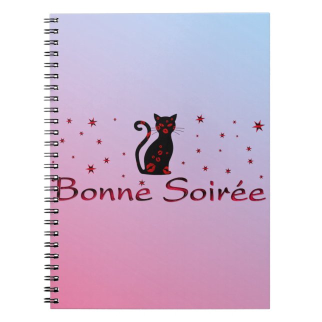 Fransk:Bonne Soiree Notebook Anteckningsbok (Framsidan)