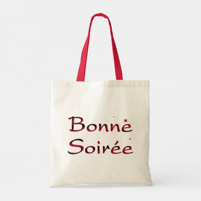 Fransk:Bonne Soiree Tote Bag Tygkasse (Baksida)