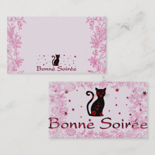 Fransk:Bonne Soiree Visitkort