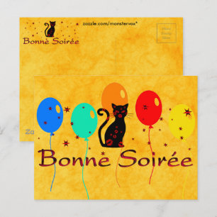 Fransk:Bonne Soiree-vykort Vykort