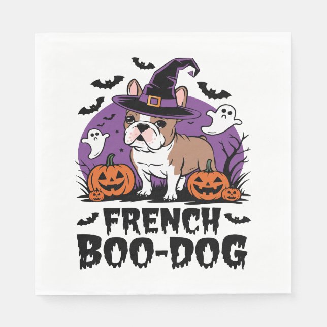 Fransk Boo Hund - Valpen Talokiest Pappersservett (Framsidan)