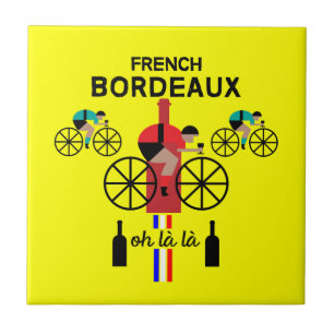 Fransk Bordeaux Vin Kakelplatta