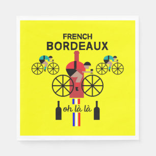 Fransk Bordeaux Vin Pappersservett