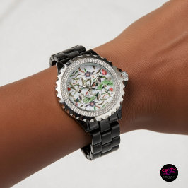 Fransk botanisk bikupa mönster armbandsur