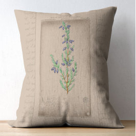 Fransk Botaniskt Illustration-cellhuvud Prydnadskudde