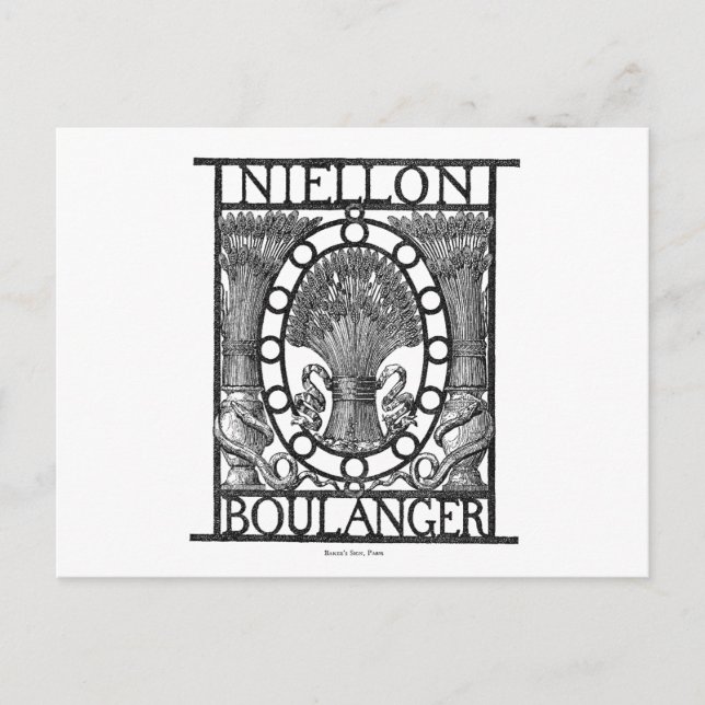 Fransk Boulanger Bageri Vykort (Framsida)