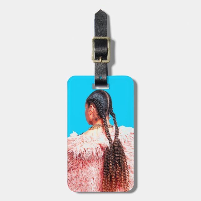 Fransk Braids Luggage Tag Bagagebricka (Vertikal Framsida)