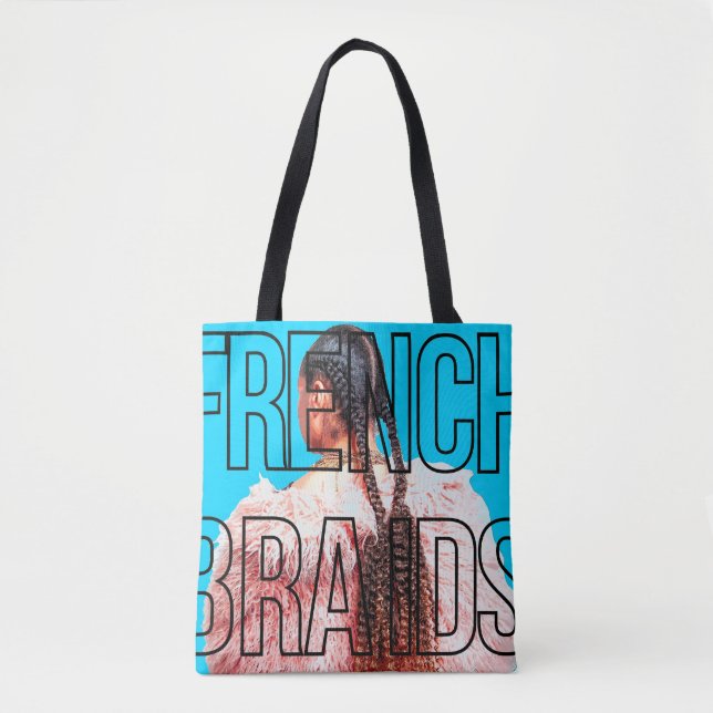 Fransk Braids Tote. Tygkasse (Framsida)
