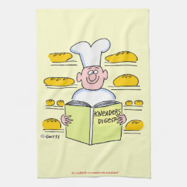 Fransk Bread Tecknad Art. Kökshandduk