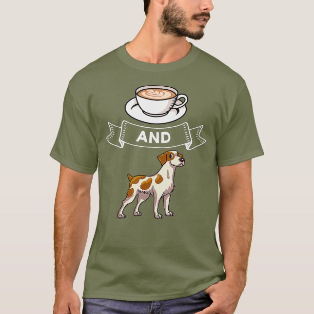 Fransk Brittany Spain Gift Puppies Owner Älskare T Shirt (Framsida)
