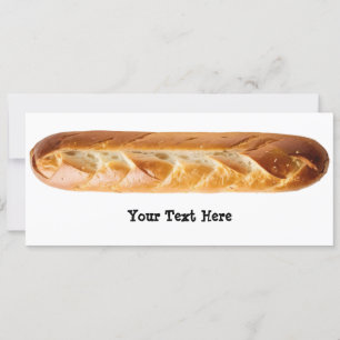 Fransk Bröd Sticka Löff Bröd Baguette Personlig Kort
