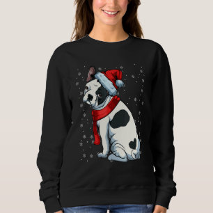 Fransk Bu i jultomten Hat Frenchie jul Hund Pappa T Shirt