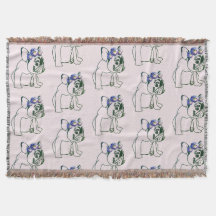 Fransk Buldog Puppy, Sweet Throw Blanket