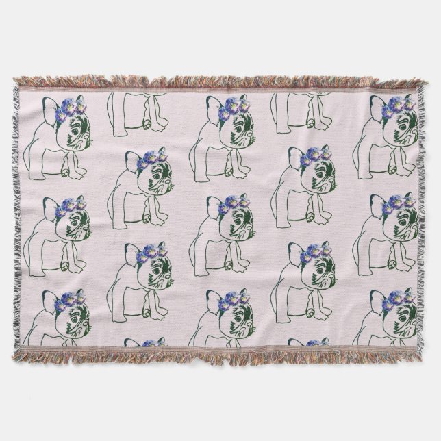 Fransk Buldog Puppy, Sweet Throw Blanket Mysfilt (Framsidan)
