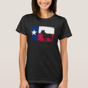 Fransk bull dog Texas Texan flagga frenchies bulld T Shirt