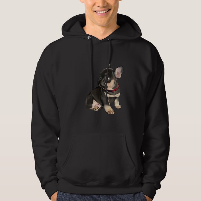 Fransk Bulldog 1 Hoodie (Framsida)