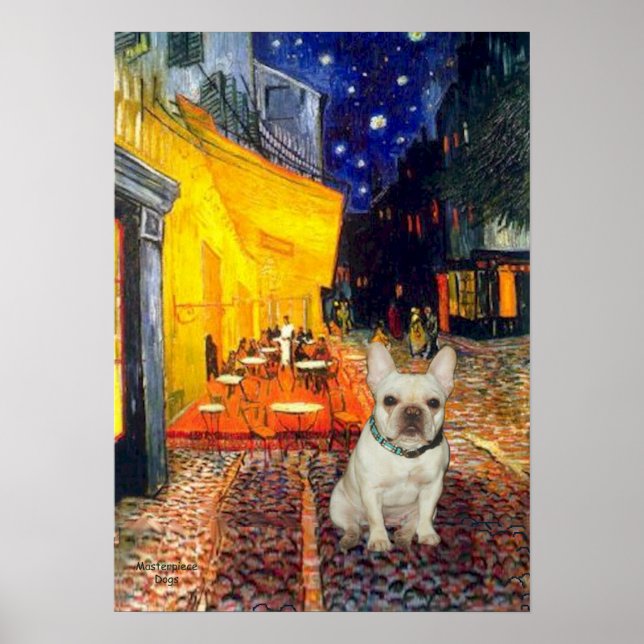 Fransk Bulldog 1 - Terrace Cafe Poster (Framsidan)