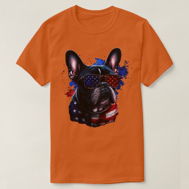 Fransk Bulldog 4:e juli 1981 T Shirt (Design framsida)
