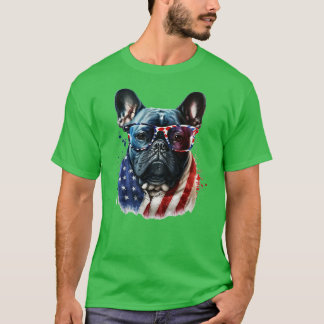Fransk Bulldog 4 juli 4 T Shirt