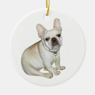 Fransk Bulldog (A) Julgransprydnad Keramik