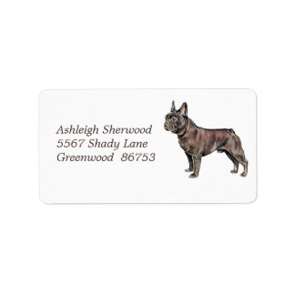 Fransk Bulldog-adressetikett Adressetikett