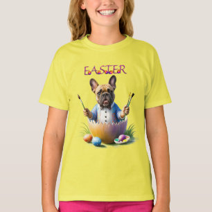 Fransk Bulldog Ägg Påsk Fransk Bulldog T Shirt