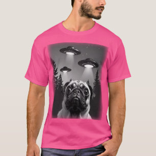 Fransk Bulldog Alien Abductions Selfie Roligt and T Shirt