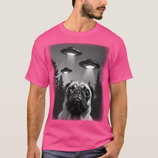 Fransk Bulldog Alien Abductions Selfie Roligt and  T Shirt